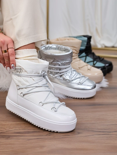 Royalfashion Женские ботинки-слипы a'la snow boots in white Vevnose