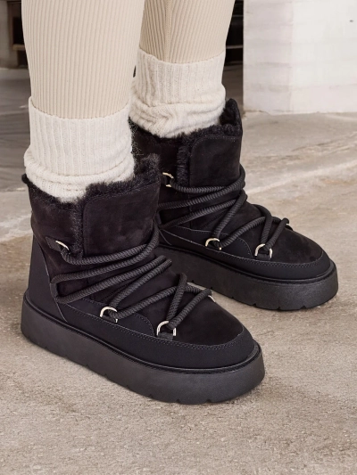Royalfashion Women's lace-up snow boots Liloz