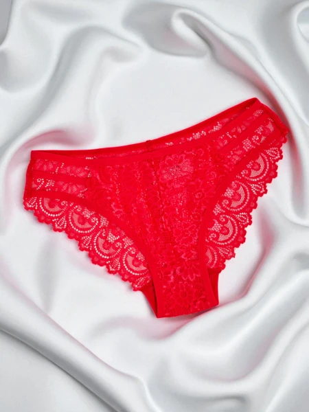 Women's briefs with lace and straps