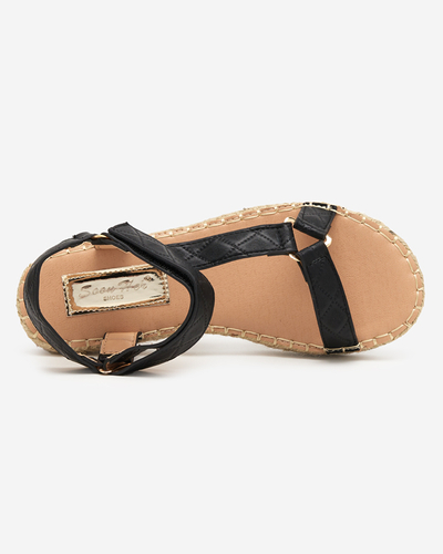Black women's flat sandals Jutilla - Footwear