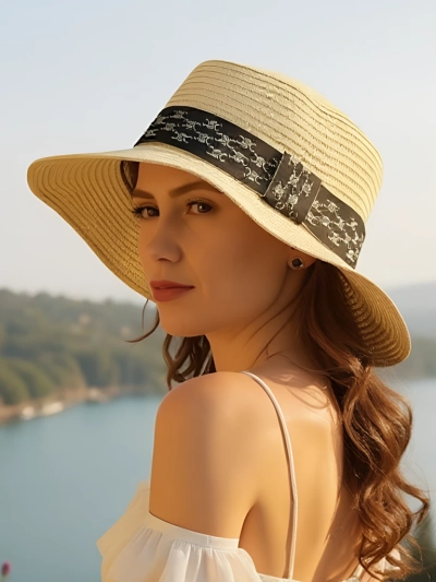 Royalfashion Women's Straw Hat Silky Shade