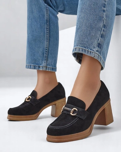 Royalfashion sieviešu blokpapēžu loaferi Apareus