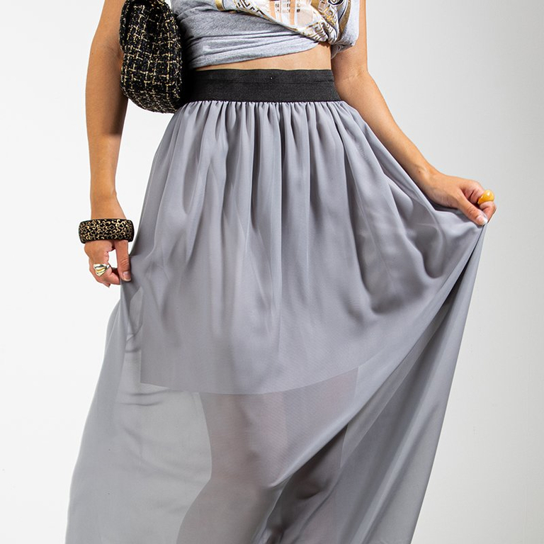 Серая женская юбка