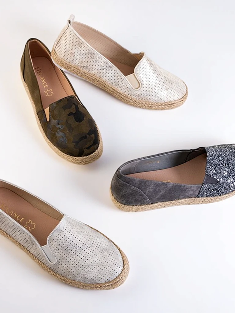 Zaļas sieviešu espadrilles Nuhente camo - Apavi