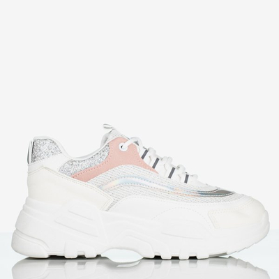 White women's sports shoes on the Seyoella platform - Footwear 1