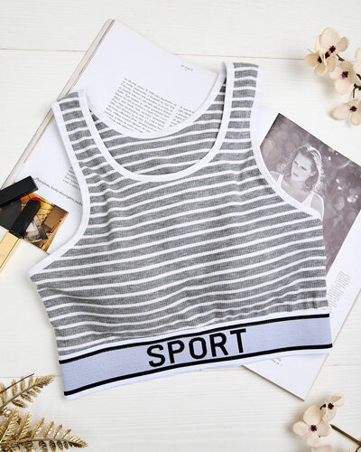 Royalfashion Sieviešu sporta krūšturis ar svītrām