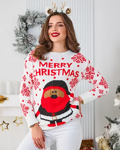 Royalfashion Women's Christmas sweater with Santa