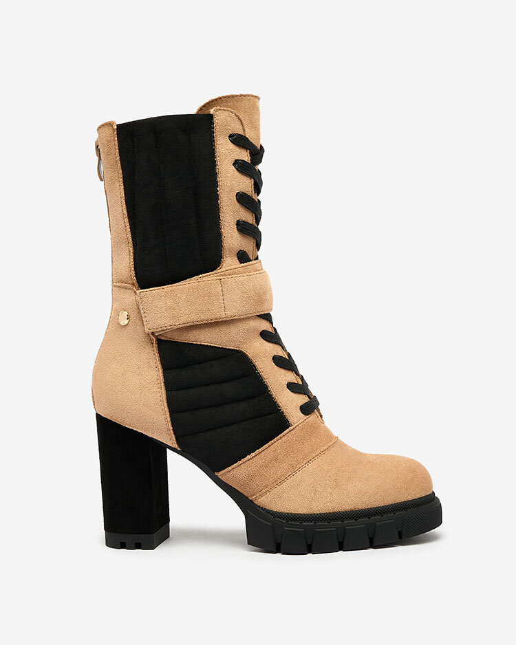 Royalfashion Light brown women's insulated Sehhra post boots