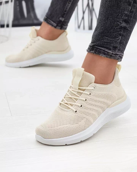 Krēmkrāsas sieviešu auduma sporta apavi Bofia - Apavi