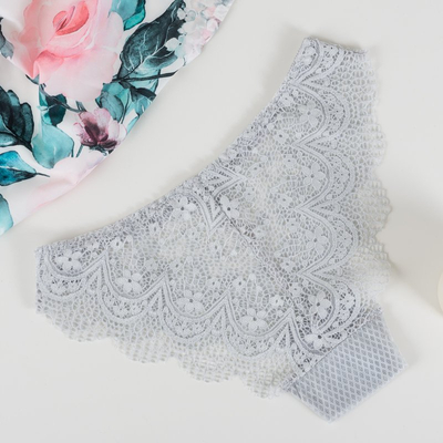 Grey women's lace panties - Underwear