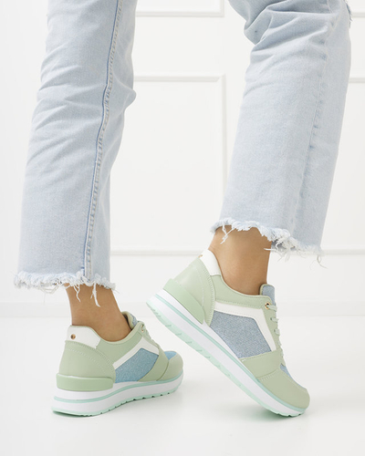 Zaļas sieviešu sporta kedas ar mirdzumu Berilan - Apavi