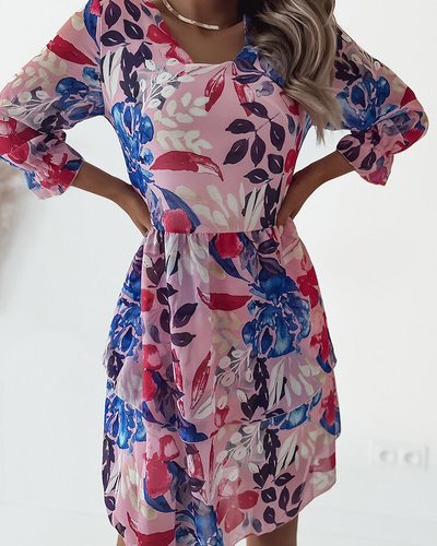 Royalfashion Sieviešu ziedu mini kleita