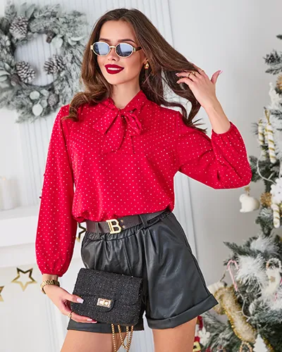 Royalfashion Sieviešu krekls ar rhinestones