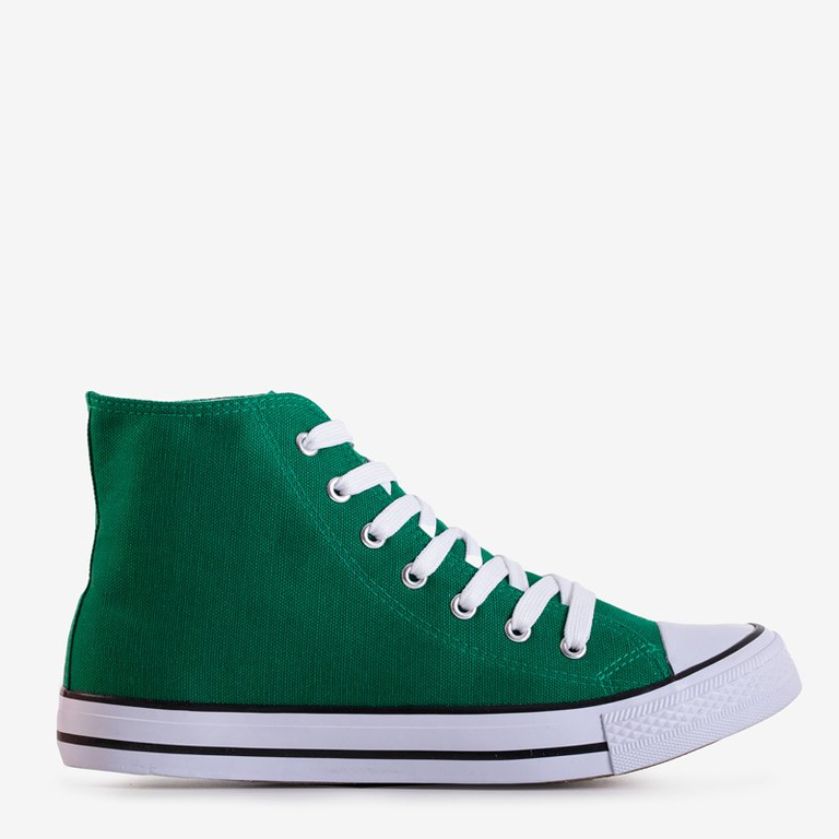 Green men's high-top sneakers Mishay - Footwear