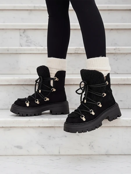 Royalfashion Lozin lace-up women's snow boots