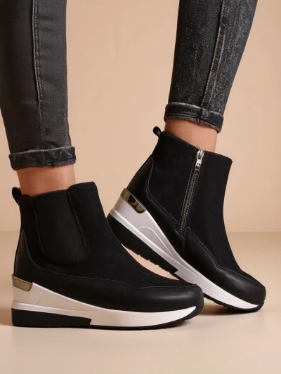 Royalfashion Women's ankle boots on a hidden wedge Zafico