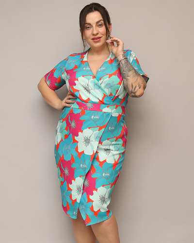 Royalfashion Women's floral fabric dress PLUS SIZE