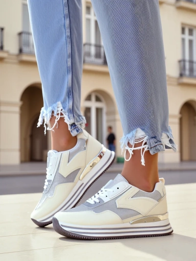 Royalfashion Women's Sneakers with Glitter Borovis