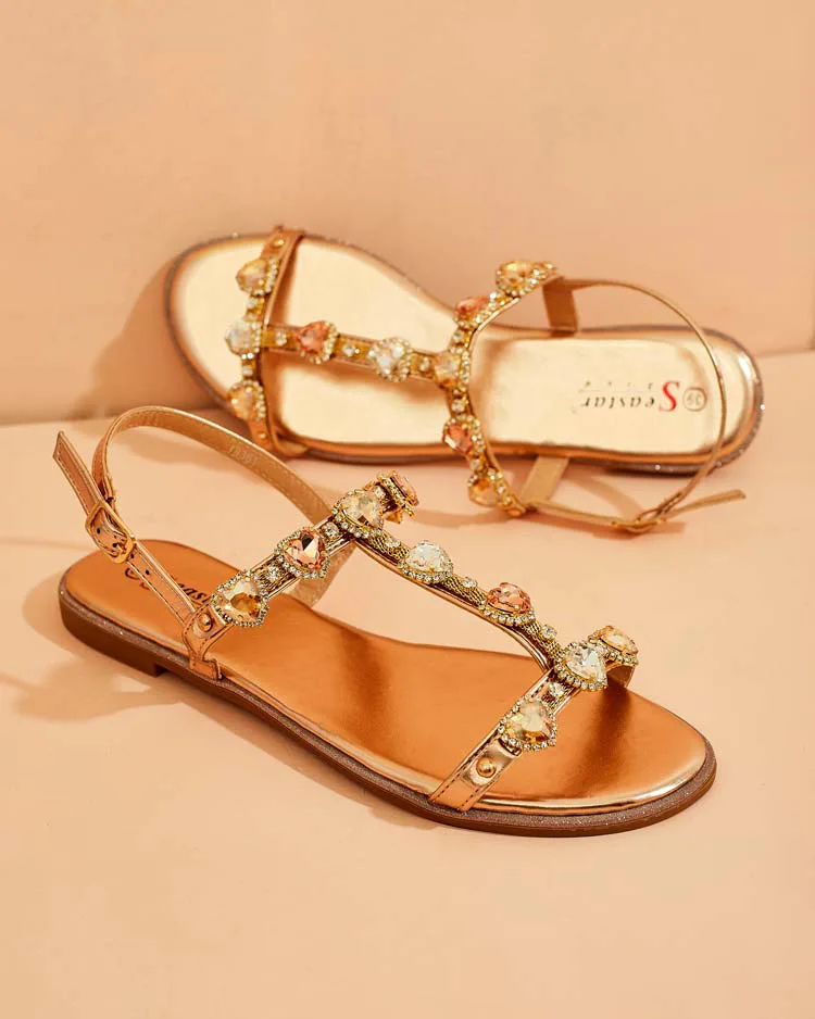 Royalfashion Женские сандалии Selina с цирконием