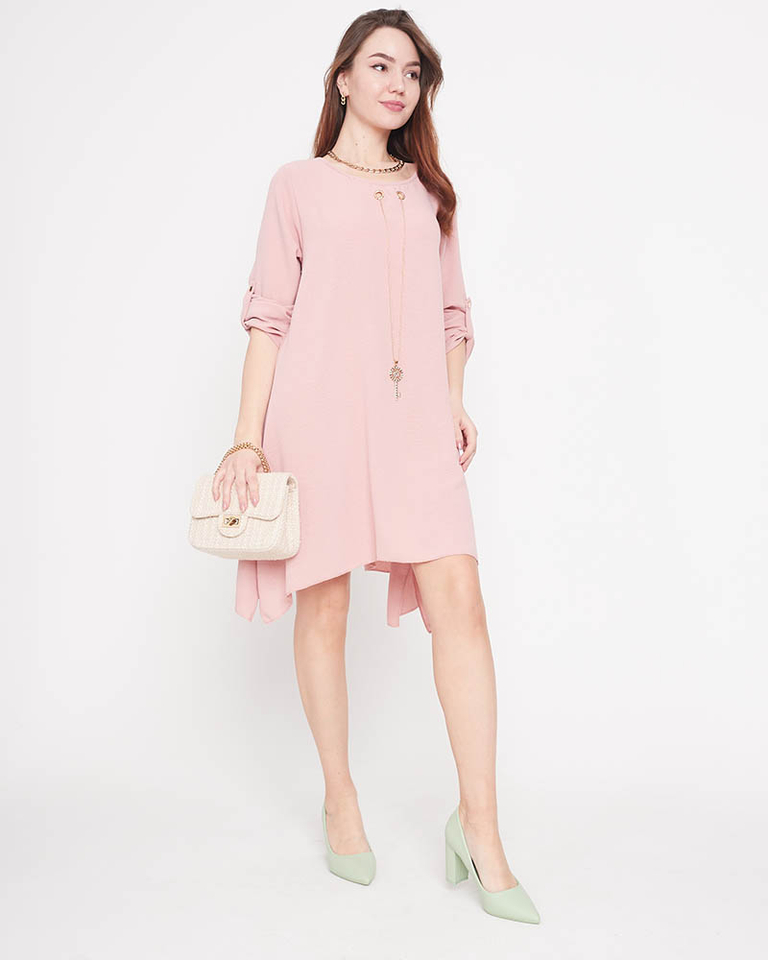 Light pink women's mini dress Clothing