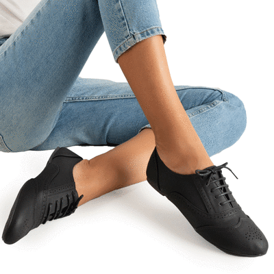 Women's black Gresian openwork shoes - Footwear
