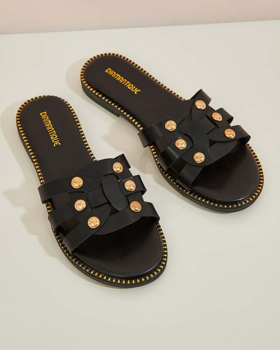 Royalfashion Sieviešu Erole flip-flops ar plakanu zoli