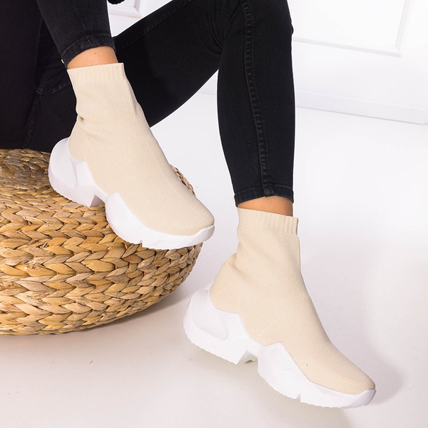 Beige Women's Gohi High Trainers - Footwear