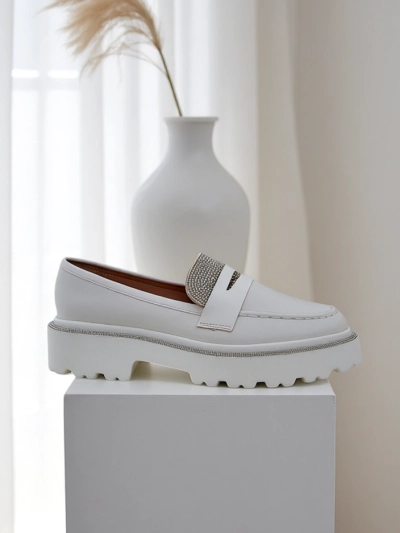 Royalfashion Women's moccasins with rhinestones Vinness