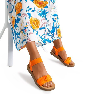 Neon Orange Redish Sandals - Footwear 1