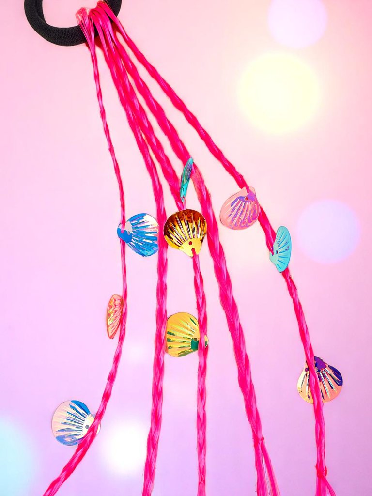 Royalfashion Clip-in Braids with Shells on Elastic Bands