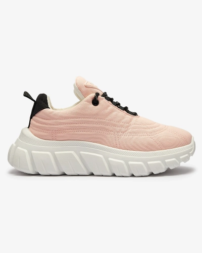 Light pink women's fabric sports shoes Riotay- Footwear