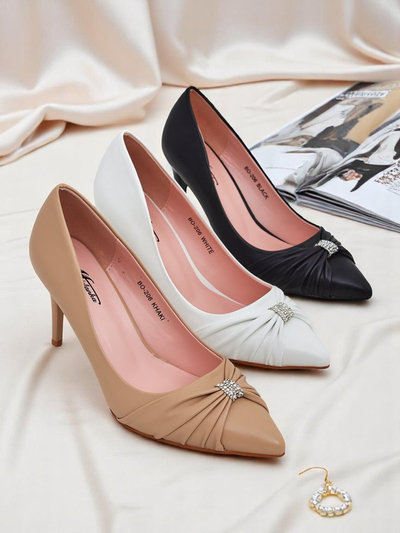 Royalfashion Sieviešu ekoloģiskās ādas laiviņas Venetia Nera