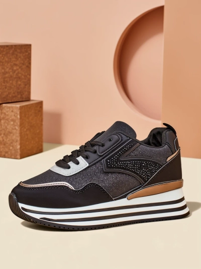 Royalfashion Women's sneakers with glitter Borovis