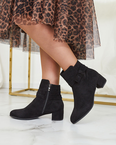 Royalfashion Melni sieviešu zemie stiletto zābaki Referra