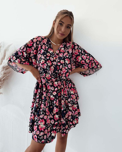 Royalfashion Sieviešu mini kleita ar oriģinālu rakstu