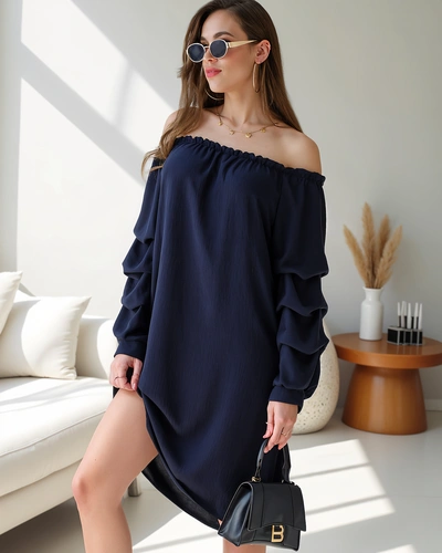 Royalfashion Viegla sieviešu kleita a'la Spāņu ar volāniem