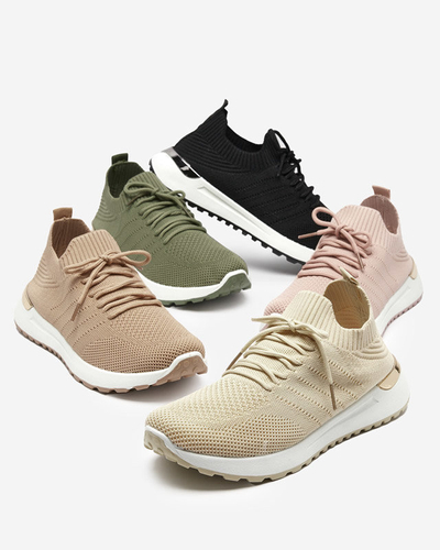 OUTLET Women's beige fabric sports shoes Erina - Footwear