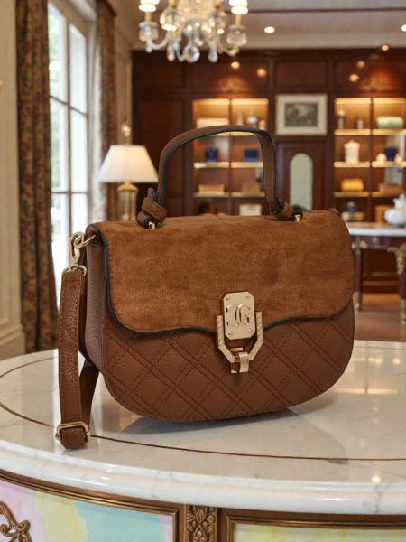 Small Women's Eco-Leather Handbag Sefia