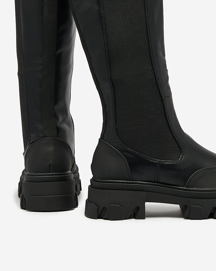 Royalfashion Women's mid-calf boots in black Blyssy