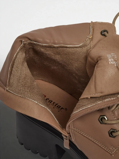 Women's Faux Suede Ankle Boots with Block Heel and Platform Tavlissa