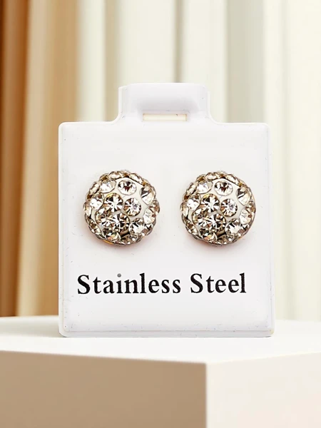 Royalfashion Sieviešu apļveida auskari ar cirkoniem