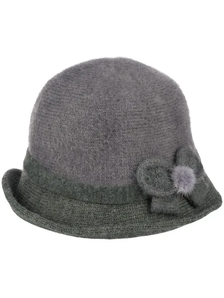 Kapelusz damski melonik z ozdobą Miss Grace