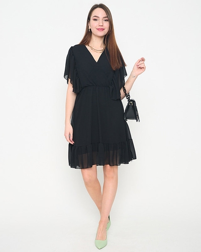 Women's black mini dress - Clothing