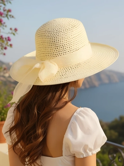 Royalfashion Women’s Straw Hat Grace Ribbon