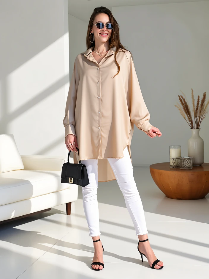 Royalfashion Long women's oversized shirt