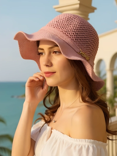 Royalfashion Women's hat with wavy brim Wave Breeze