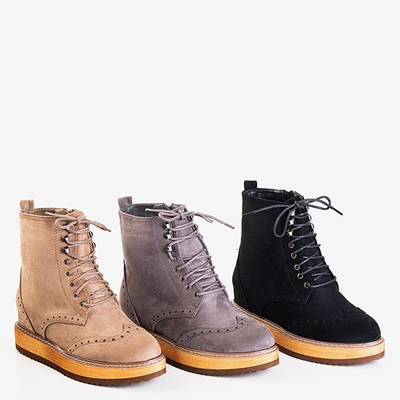Black women's ankle boots on an indoor wedge Dewenter - Footwear