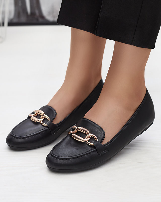 Black women's eco leather loafers Zolli- Shoes