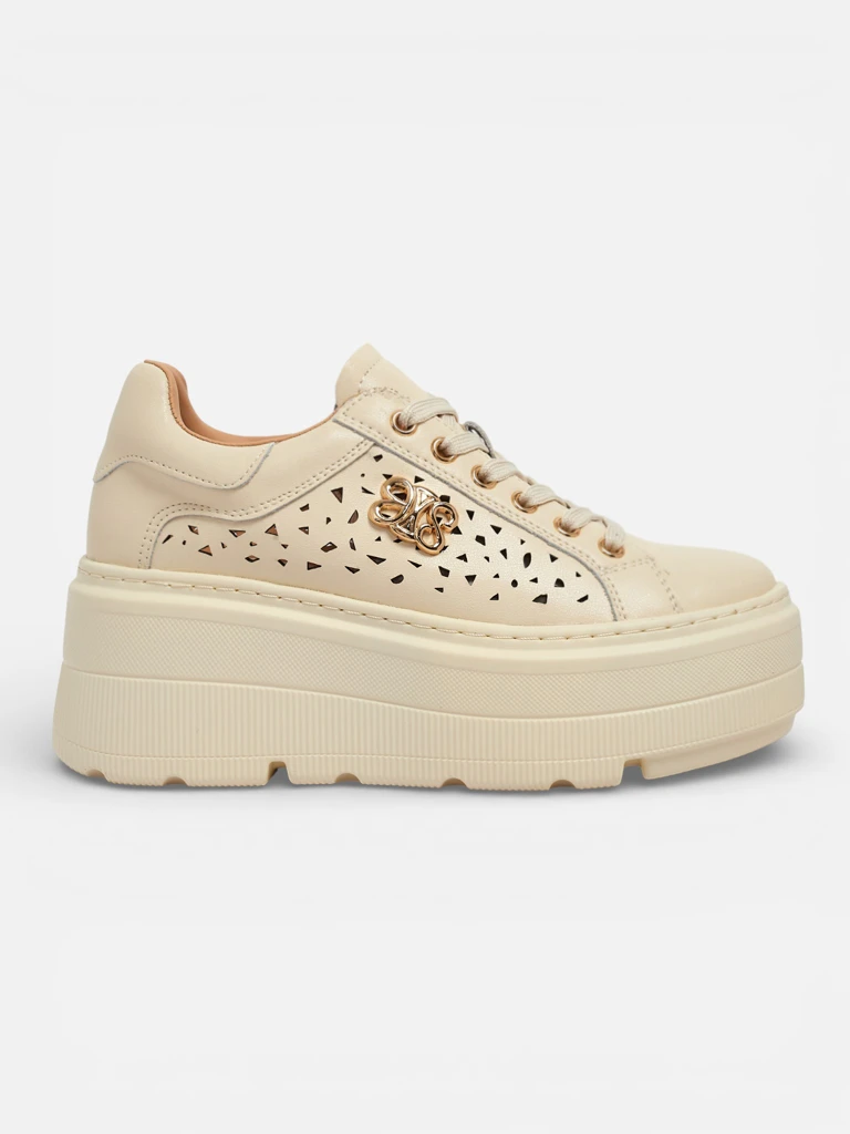 Atelle Women's Openwork Sports Sneakers Made of Natural Leather