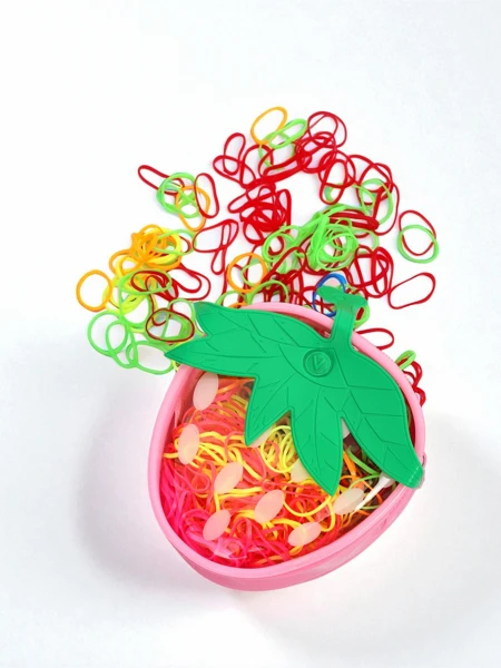 Royalfashion Multicolor Silicone Strawberry Hair Ties